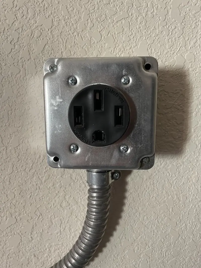 NEMA 14-50 outlet installed for Smart Home Electrical in Mirrormont